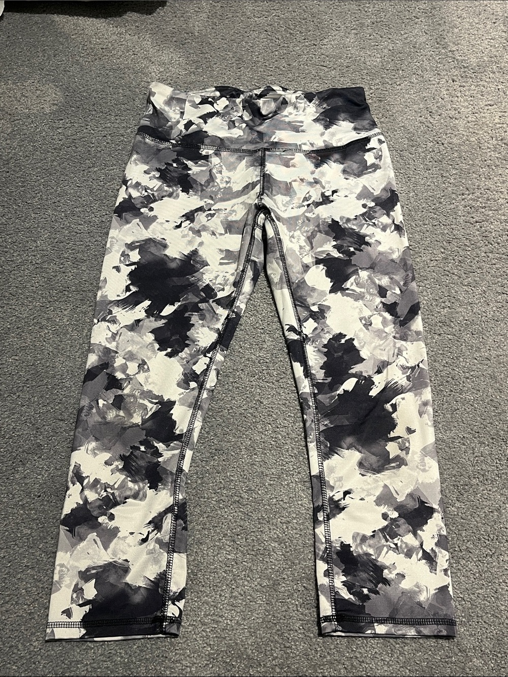 RBX Black & White Abstract Print Leggings